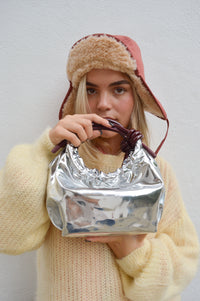 Hvisk Jolly Mirror Silver Maroon Bag