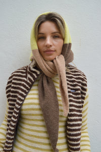 Kappy Brown Stripe Fleece Vest