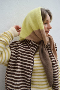Kappy Brown Stripe Fleece Vest