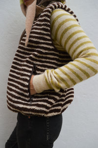 Kappy Brown Stripe Fleece Vest
