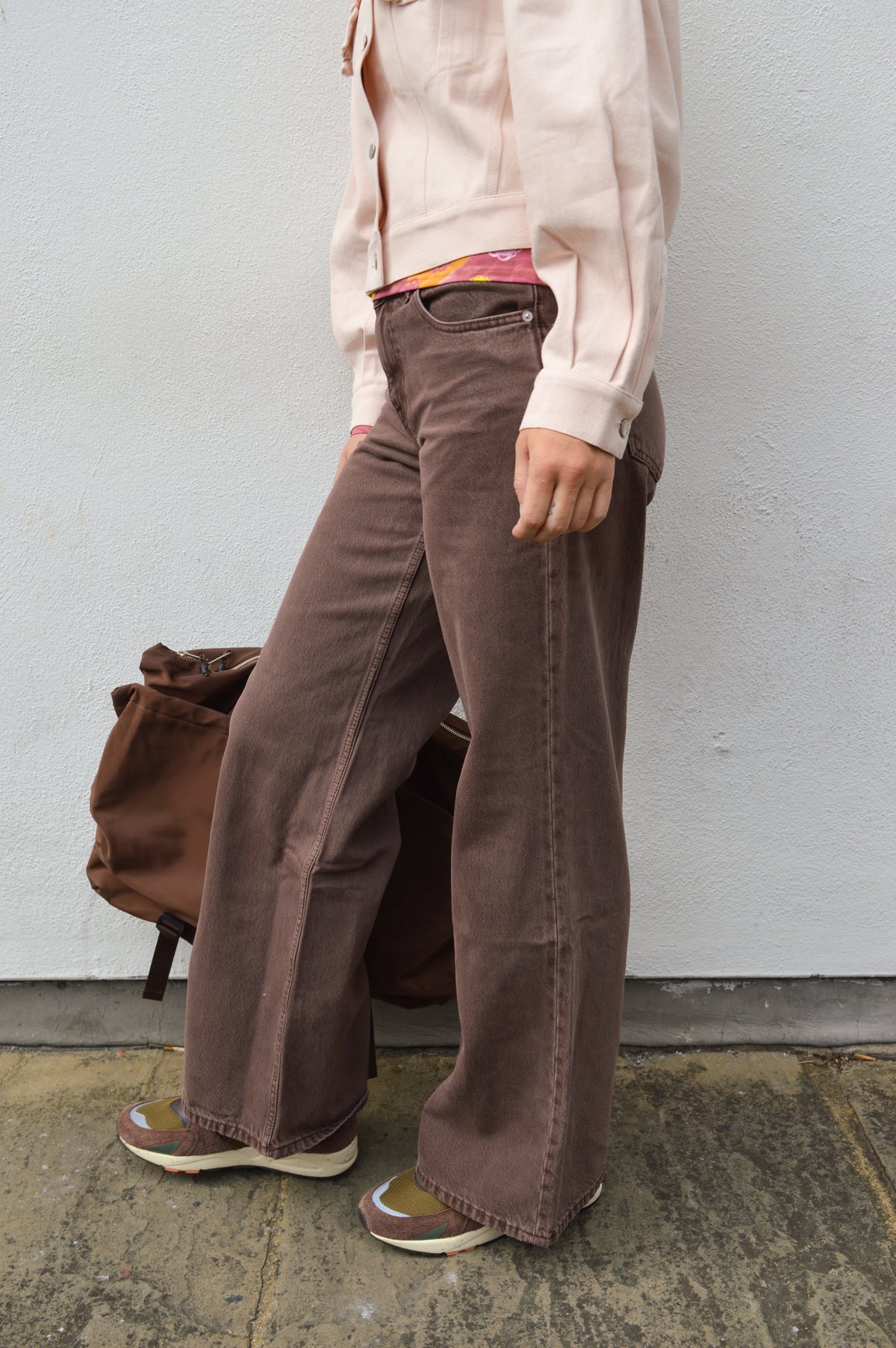 Dr Denim Rhue Low Wide Washed Aubergine Jeans