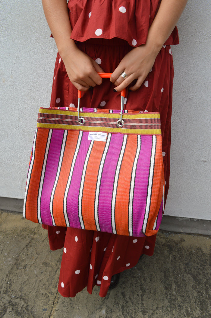 Constance & Denny Striped Carry All Bag