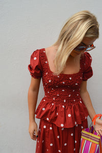 Steele Lola Ruby Polka Blouse