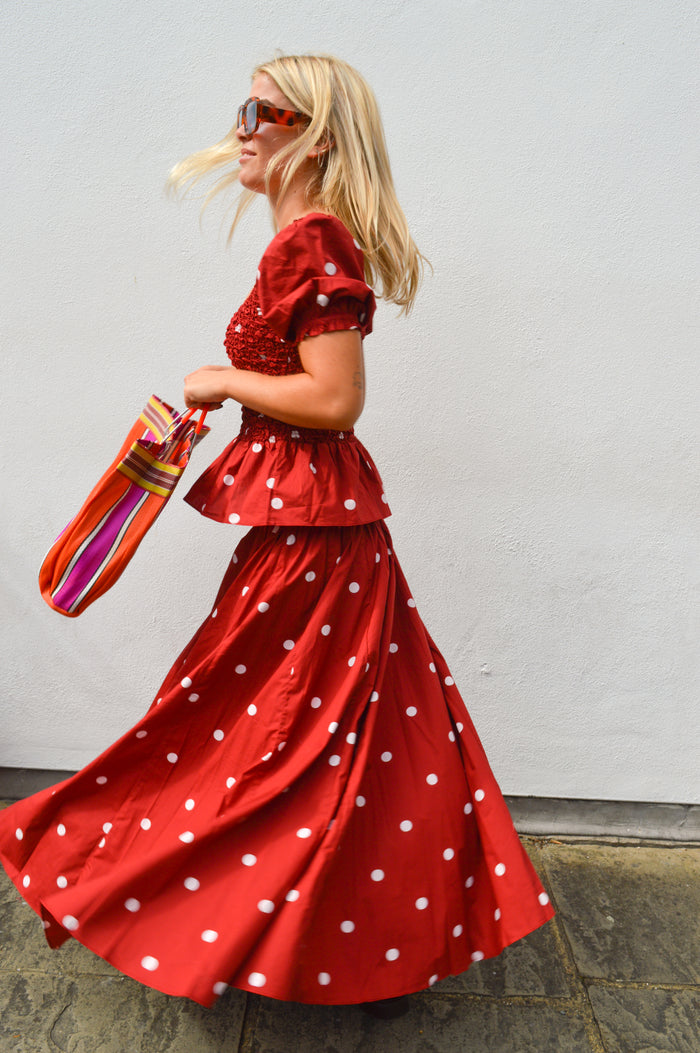 Steele Maja Ruby Polka Skirt