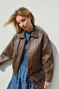 Grace & Mila Axel Chocolate Leather Jacket