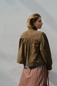 Second Female Zonie Black Olive Suede Jacket