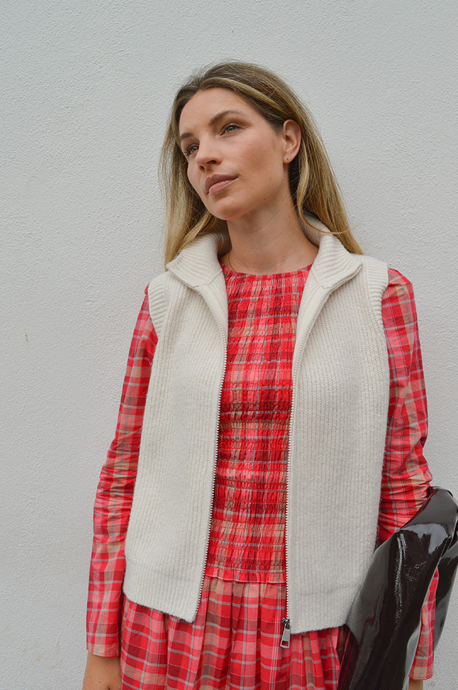Fransa Vinea Whisper White Vest