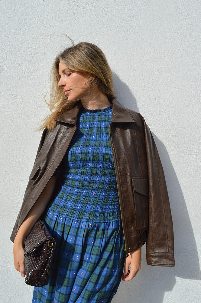 Grace & Mila Axel Chocolate Leather Jacket