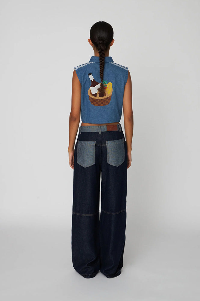 Stella Nova Out of Office Summer Blue Top - The Mercantile London
