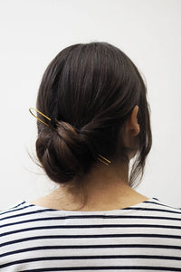 Roake Studio Lizzy Minimal Brass Hairpin - The Mercantile London