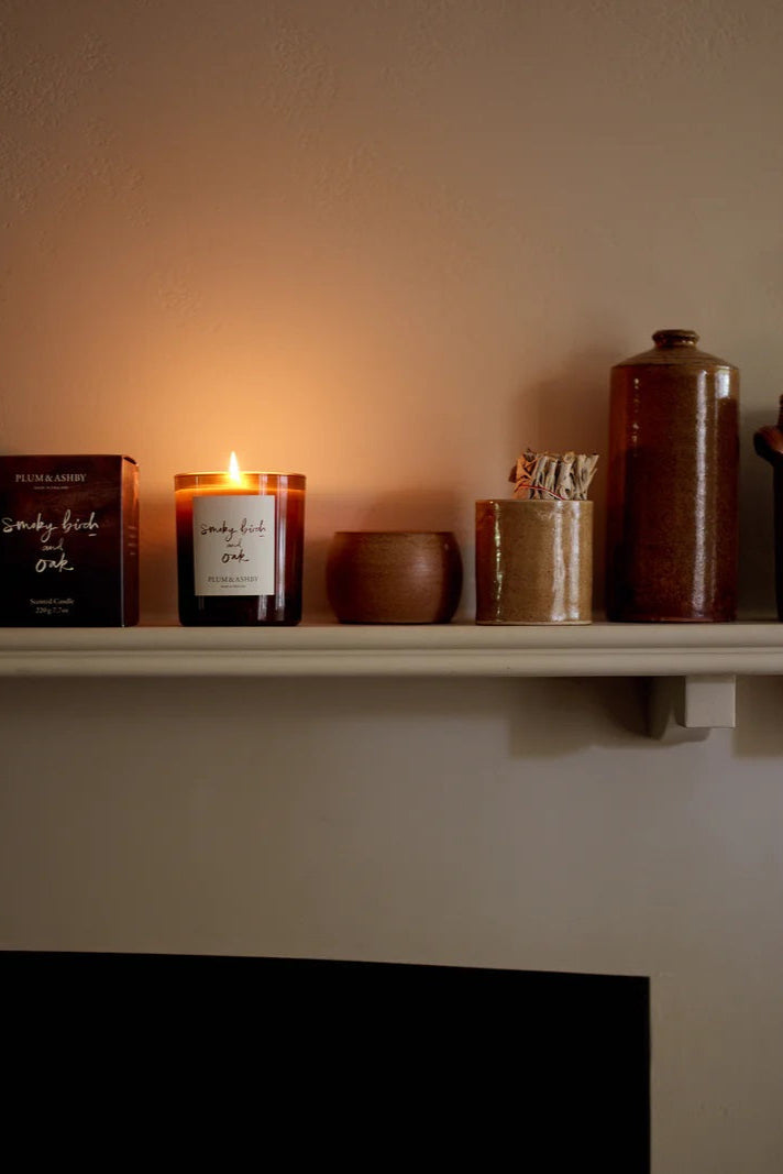 Plum & Ashby Smoky Birch & Oak Candle - The Mercantile London