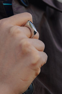 Nordic Muse Silver Raised Fluid Ring - The Mercantile London