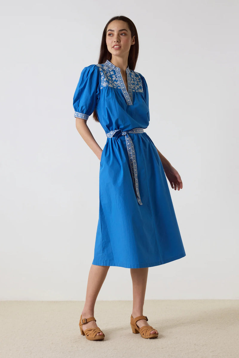 Leon & Harper Risque Broda Sky Dress - The Mercantile London