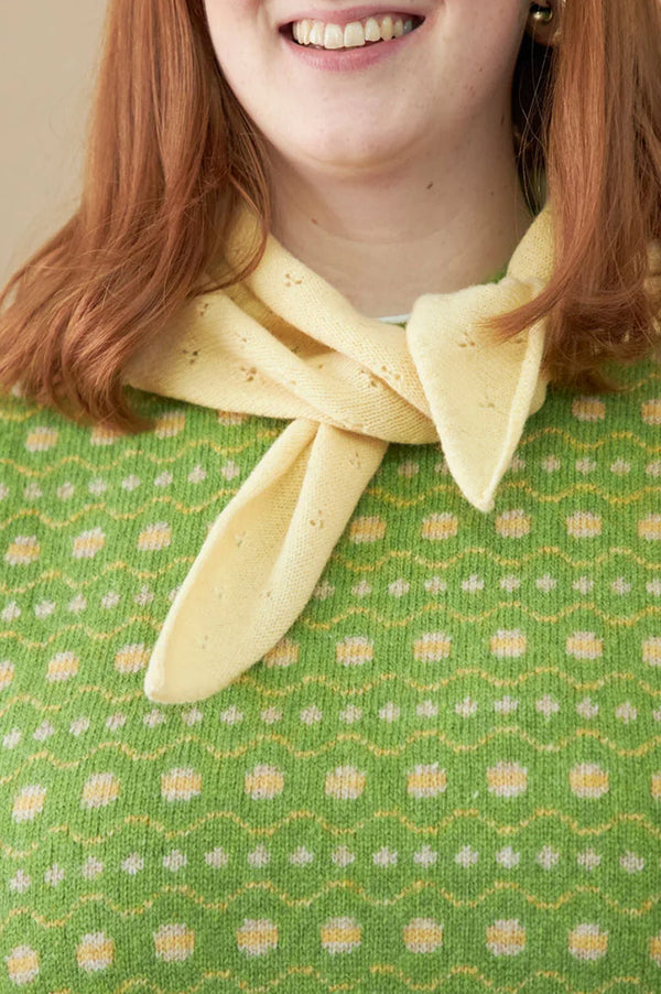 Rove Buttermilk Pointelle Neckerchief - The Mercantile London