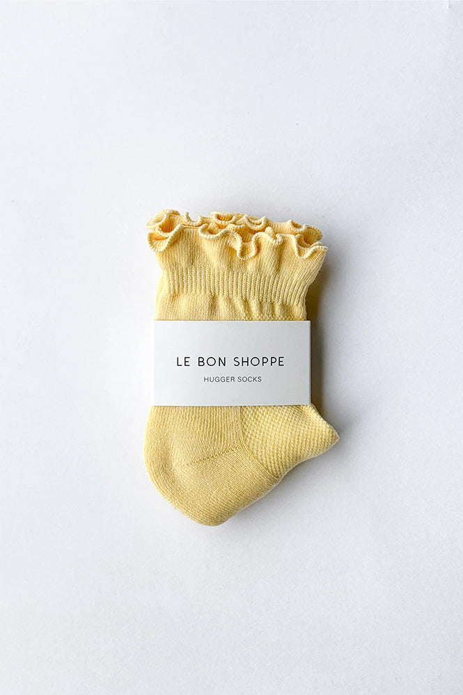 Le Bon Shoppe Hugger Ruffle Banana Cream Socks - The Mercantile London