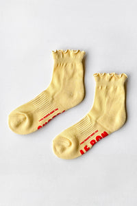 Le Bon Shoppe Hugger Ruffle Banana Cream Socks - The Mercantile London