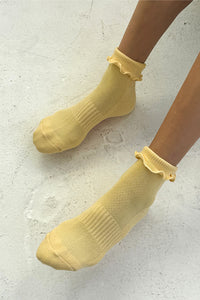 Le Bon Shoppe Hugger Ruffle Banana Cream Socks - The Mercantile London