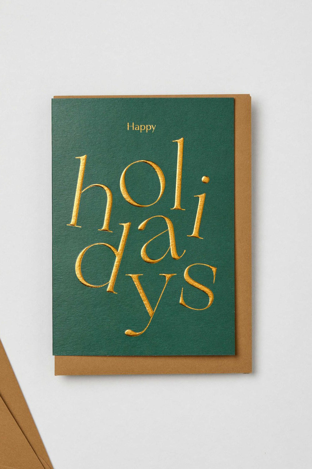 Kinshipped Green Happy Holidays Card - The Mercantile London