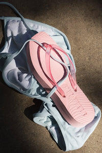 Sleepers Tapered Pink Platform Flip Flops