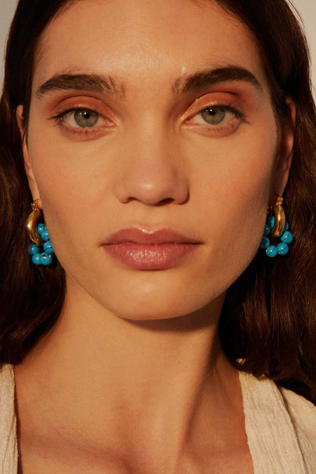 SS24 Shyla Sura Turquoise Hoop - The Mercantile London