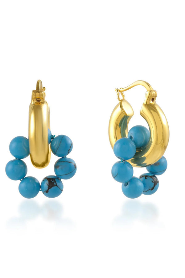Shyla Sura Turquoise Hoop - The Mercantile London