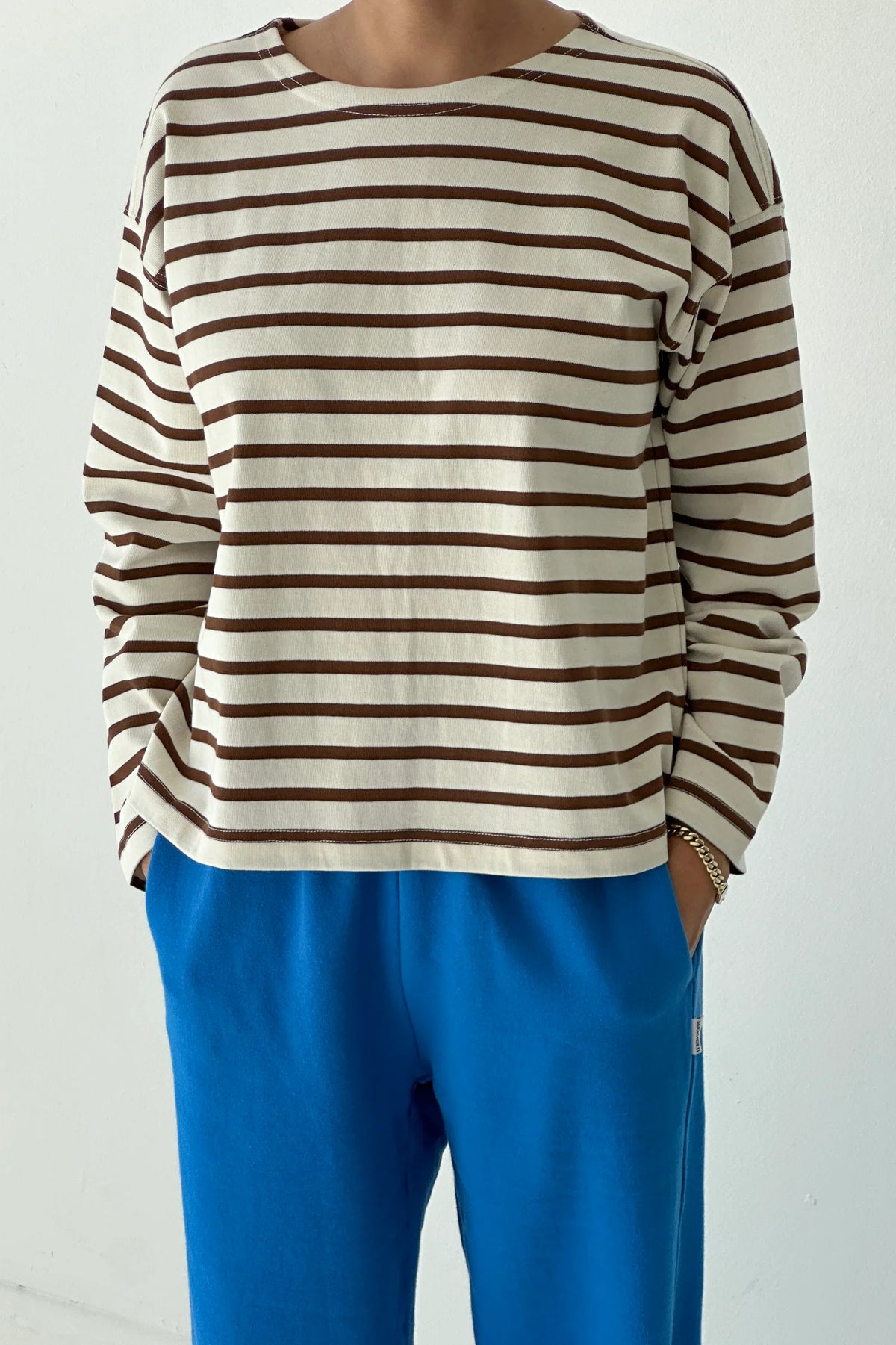 Le Bon Shoppe Coffee Stripe Sailor Top - The Mercantile London