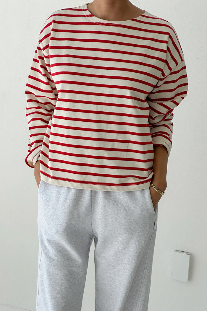 Le Bon Shoppe Red Stripe Sailor Top - The Mercantile London