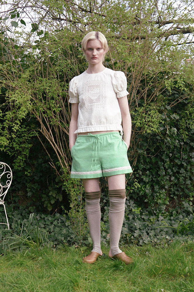 Damson Madder Mabel Vintage White Lace Blouse - The Mercantile London