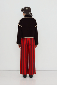 The Tiny Big Sister Embroidered Horses Short Coat