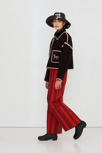 The Tiny Big Sister Embroidered Horses Short Coat