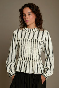 Daydress Arles Block Print Stripe Top