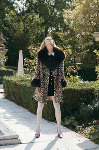 Queens of Archive Francoise Leopard Print Coat