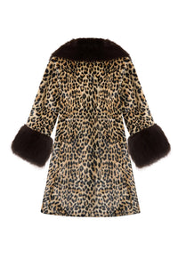 Queens of Archive Francoise Leopard Print Coat