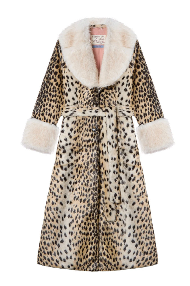 Queens of Archive Pricilla Leopard Print Coat