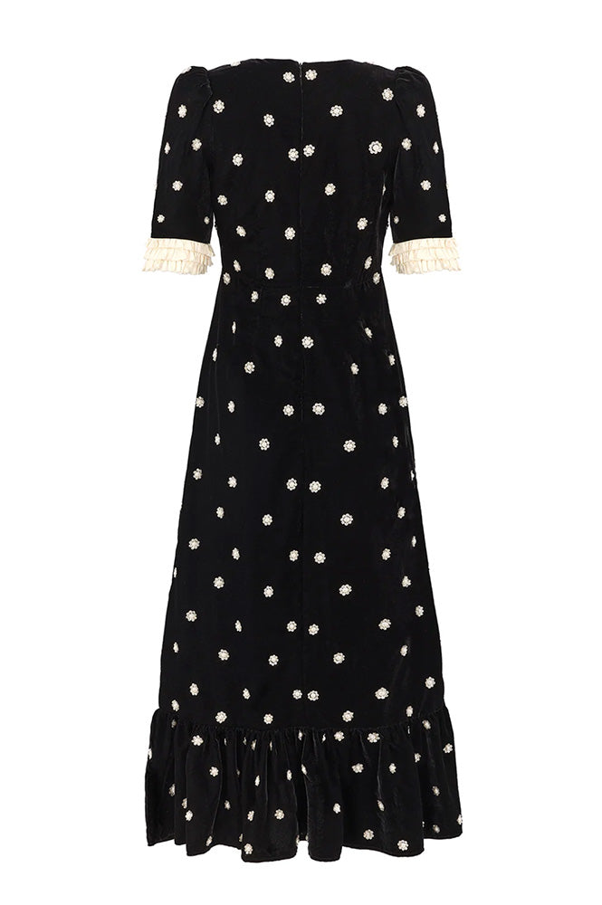 Queens of Archive Milly Black Velvet Dress
