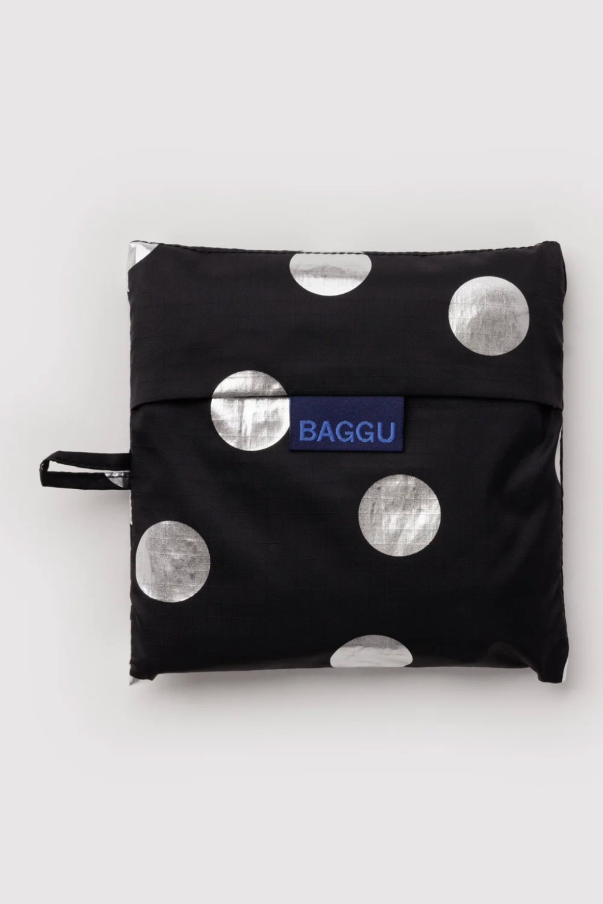 Baggu Silver Metallic Polka Dot Big Reusable Bag - The Mercantile London