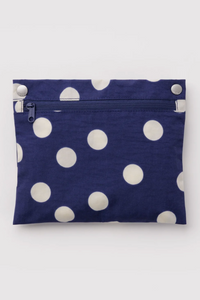 Baggu Navy & Cream Polka Dot Cloud Bag - The Mercantile London