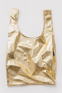 Baggu Gold Metallic Standard Reusable Bag - The Mercantile London