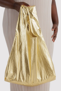 Baggu Gold Metallic Standard Reusable Bag - The Mercantile London