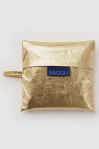 Baggu Gold Metallic Standard Reusable Bag - The Mercantile London
