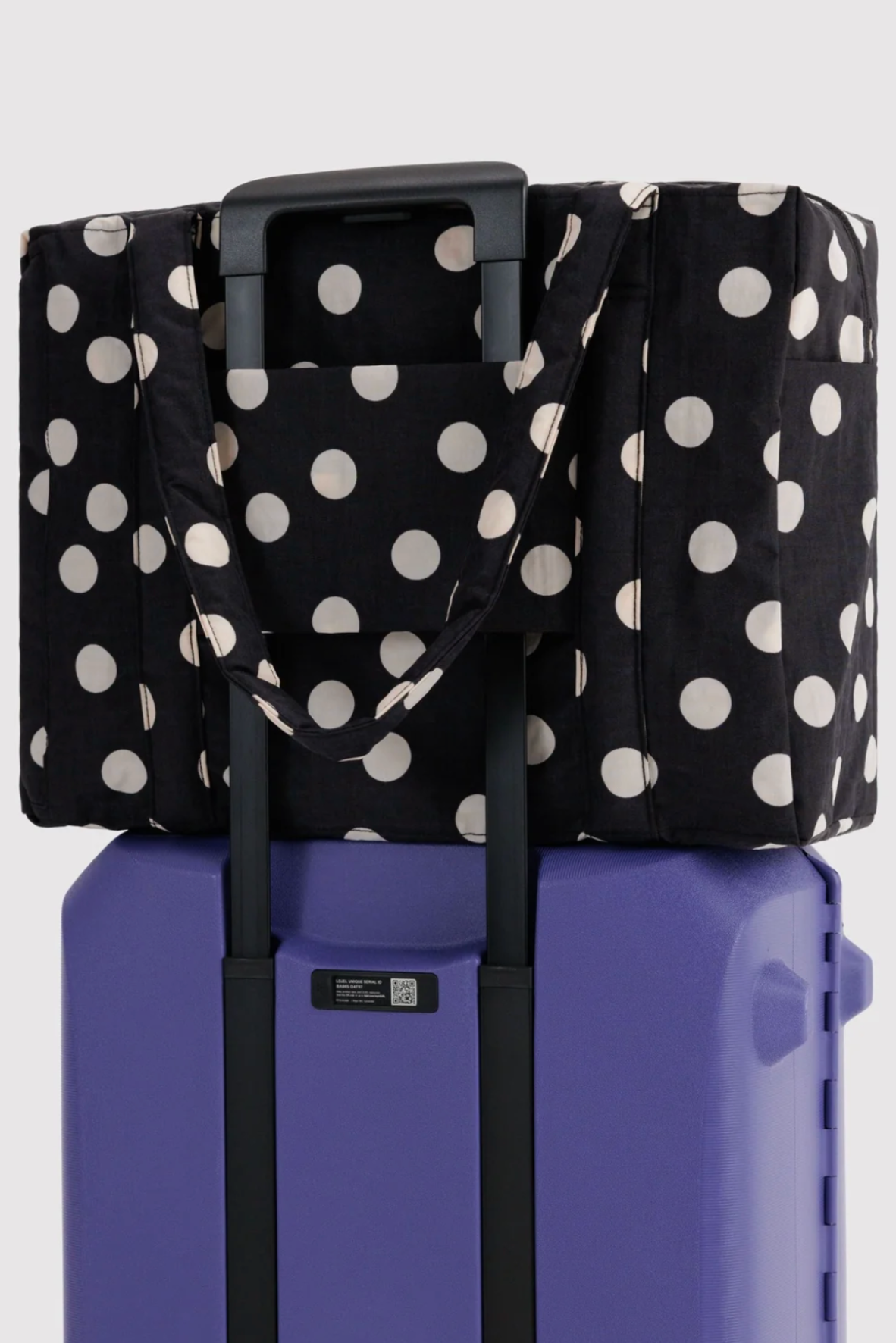 Baggu Black & Cream Polka Dot Cloud Carry On Bag - The Mercantile London