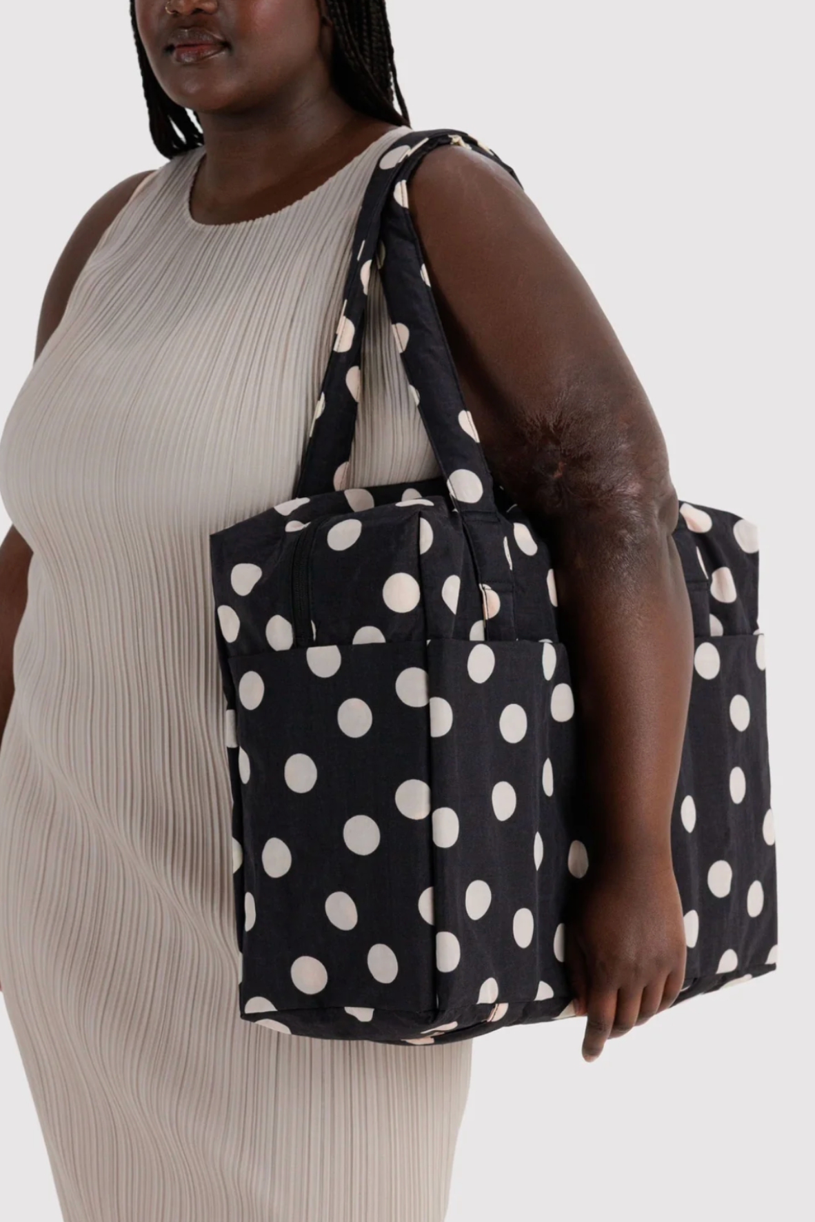 Baggu Black & Cream Polka Dot Cloud Carry On Bag - The Mercantile London