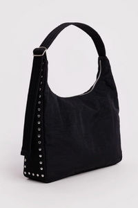 Baggu Black Studded Nylon Shoulder Bag - The Mercantile London