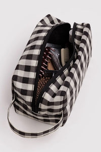 Baggu Black & Cream Gingham Dopp Kit - The Mercantile London