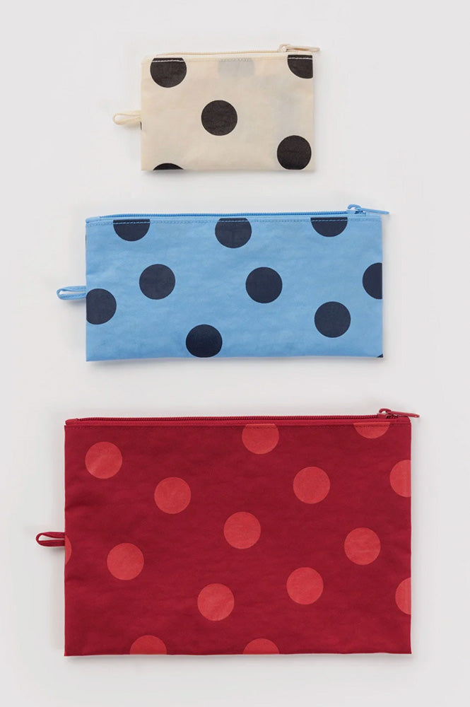 Baggu Flat Pouch Polka Dot Mix Set - The Mercantile London