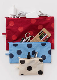Baggu Flat Pouch Polka Dot Mix Set - The Mercantile London