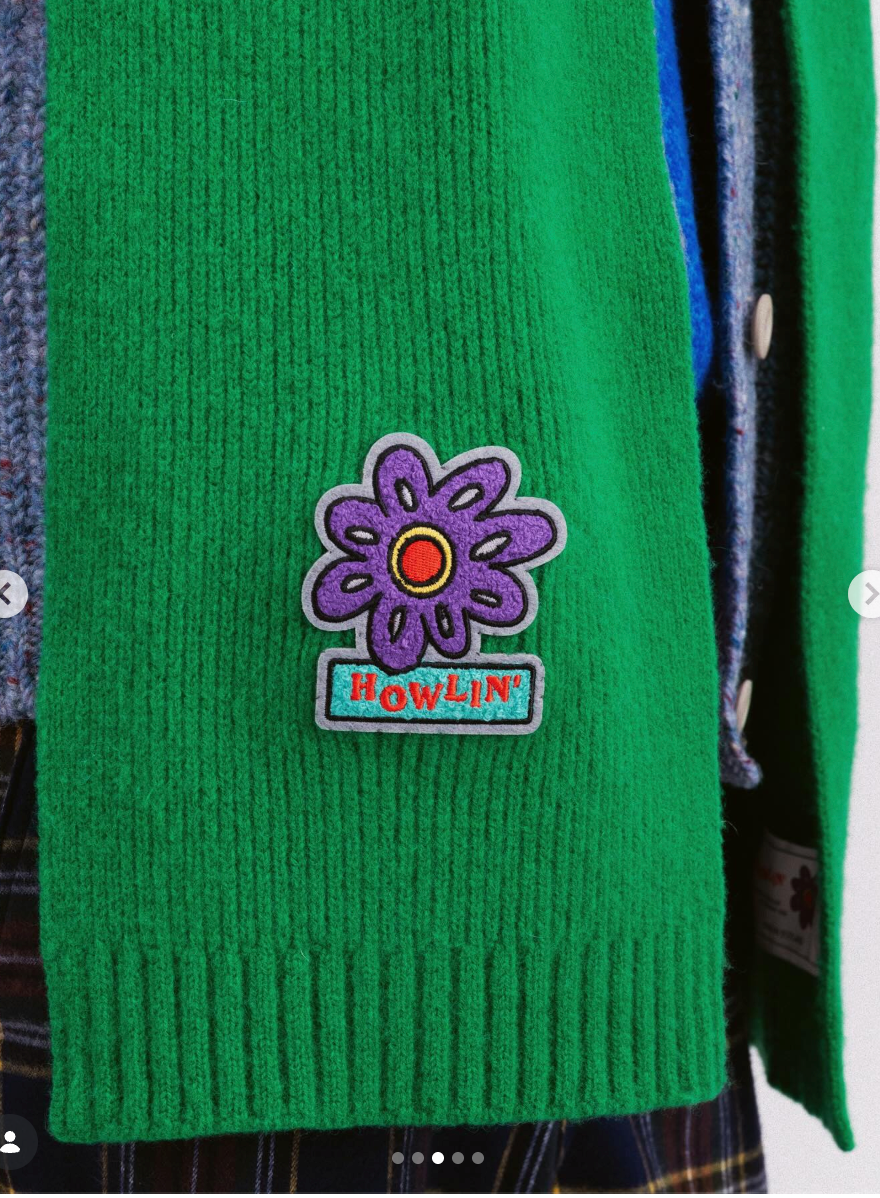 Howlin Green Delight Flower Scarf - The Mercantile London