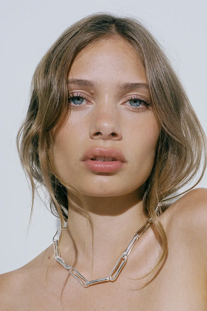 Shyla Silver Chunky Link Necklace - The Mercantile London