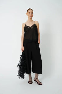 Stella Nova Black Sequin Mesh Blouse