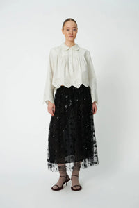 Stella Nova Black Sequin Mesh Skirt